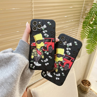 Bart Simpson Supreme 3D Relief Cartoon iphone case